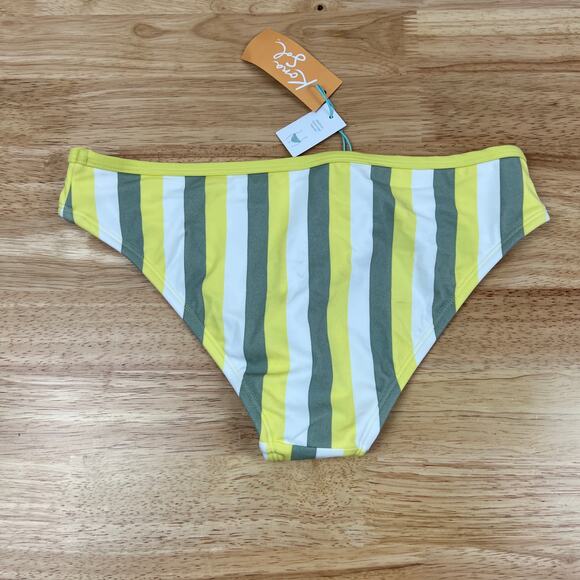 Kona Sol Women's Yellow Striped Hipster Bikini Bottom - Size 1X - NWT - Picture 4 of 6